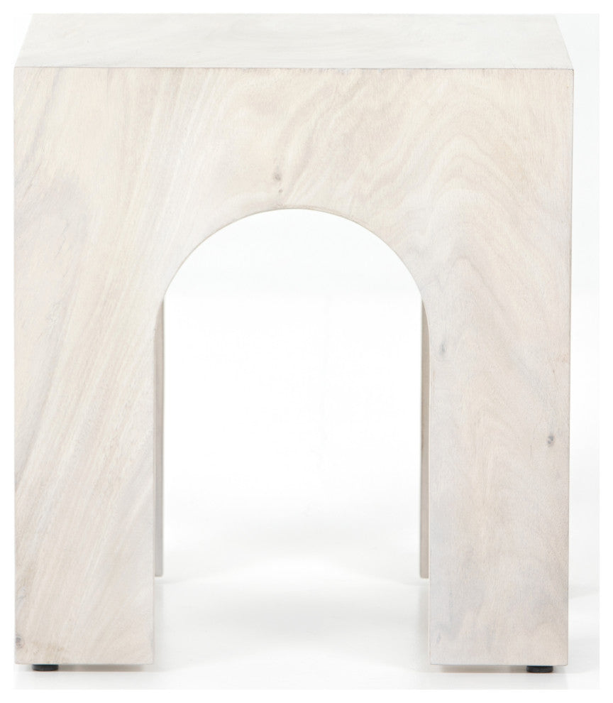 Fausto End Table, Bleached Guanacaste