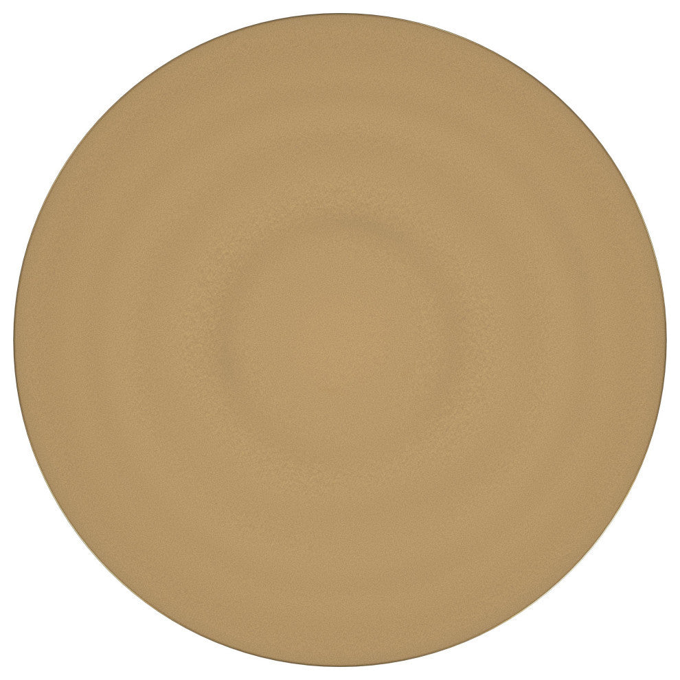 Darien Round Pedestal End Table, Antique Gold