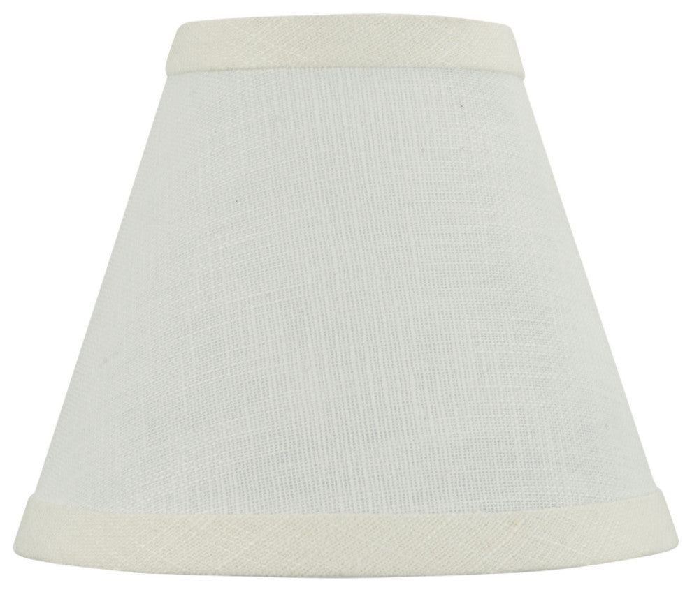32110-5 Small Hardback Empire Chandelier Clip On Lamp Shade Off White 3"x6"x5"