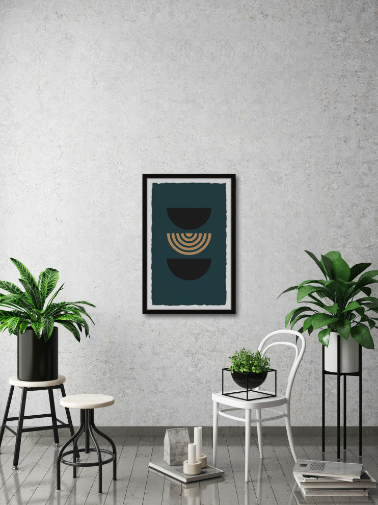 "Half-Circle Anomaly" Framed Painting Print, 24x36