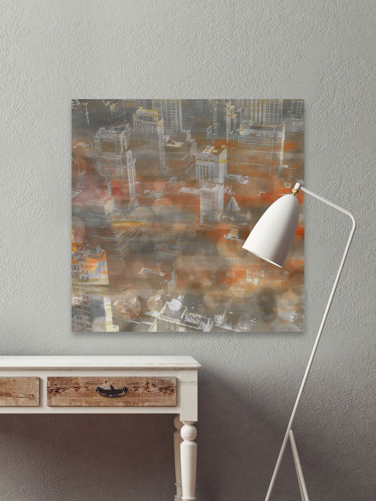 "Rooftops" Print on Canvas, 40"x40"
