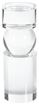 Renata 11" Tall Clear Crystal Pillar Candle Holder