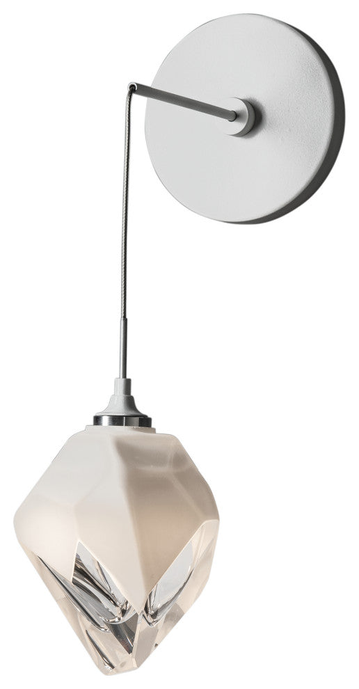 Chrysalis Small Low Voltage Sconce White Finish, White Crystal