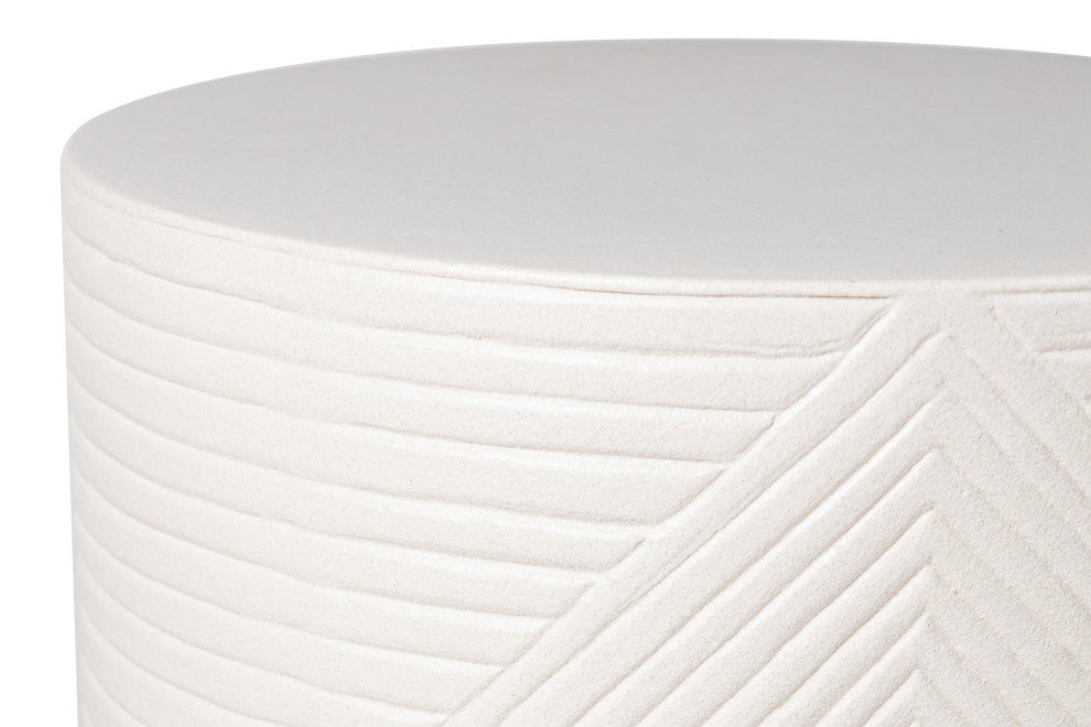 Provenance Serenity Textured Side Table 16", Sand