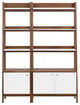 Bixby Wood Bookshelves, Set of 2, Walnut White