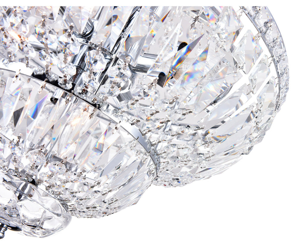 Stefania 8 Light Down Chandelier With Chrome Finish