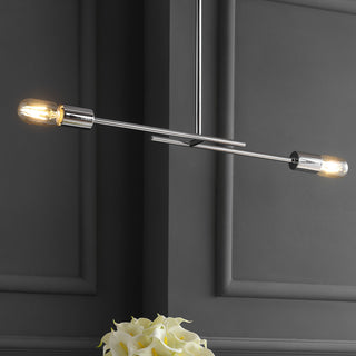 Turing 30.5" Adjustable Metal Led Linear Pendant, Chrome