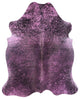7' 9" X 6' 5" Pink Metallic Cowhide Rug C2156