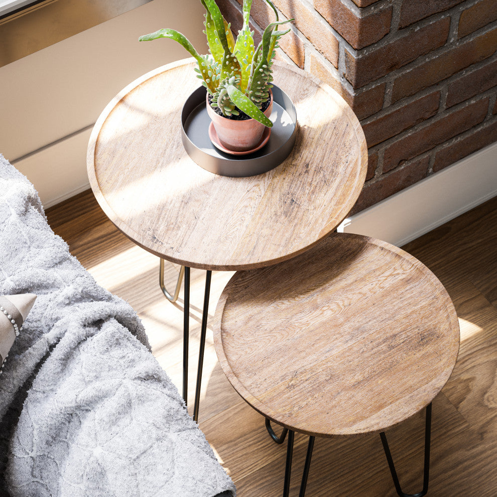 Kenroy 47026WDGBL End Table Set of 2, Newcastle