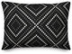Black and White Dotted Diamond 14x20 Lumbar Pillow