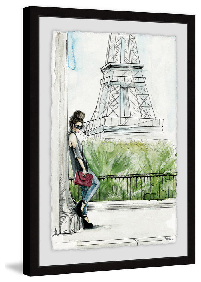 "Messy Bun Tower" Framed Painting Print, 24"x36"