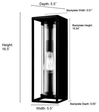 1 Light 5.5 in. Textured Black Outdoor