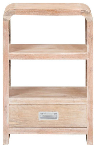 vidaXL Nightstand Storage Cabinet Nightstand with Drawer Solid Wood Acacia