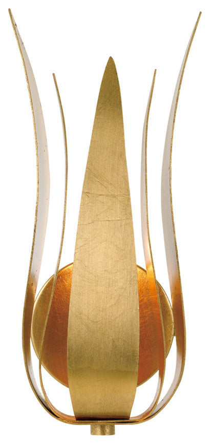 Broche 1 Light Antique Gold Wall Mount