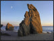 Crescent Moon Over El Matador Beach, Malibu, California, 32"x24"