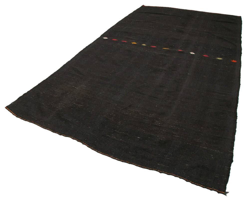 Rug N Carpet - Handmade Oriental 6' 5'' x 12' 6'' Vintage Goat Hair Kilim Rug