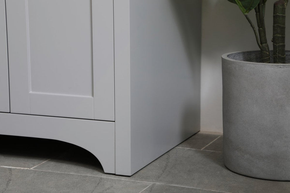 24" Single Bathroom Vanity, Gray