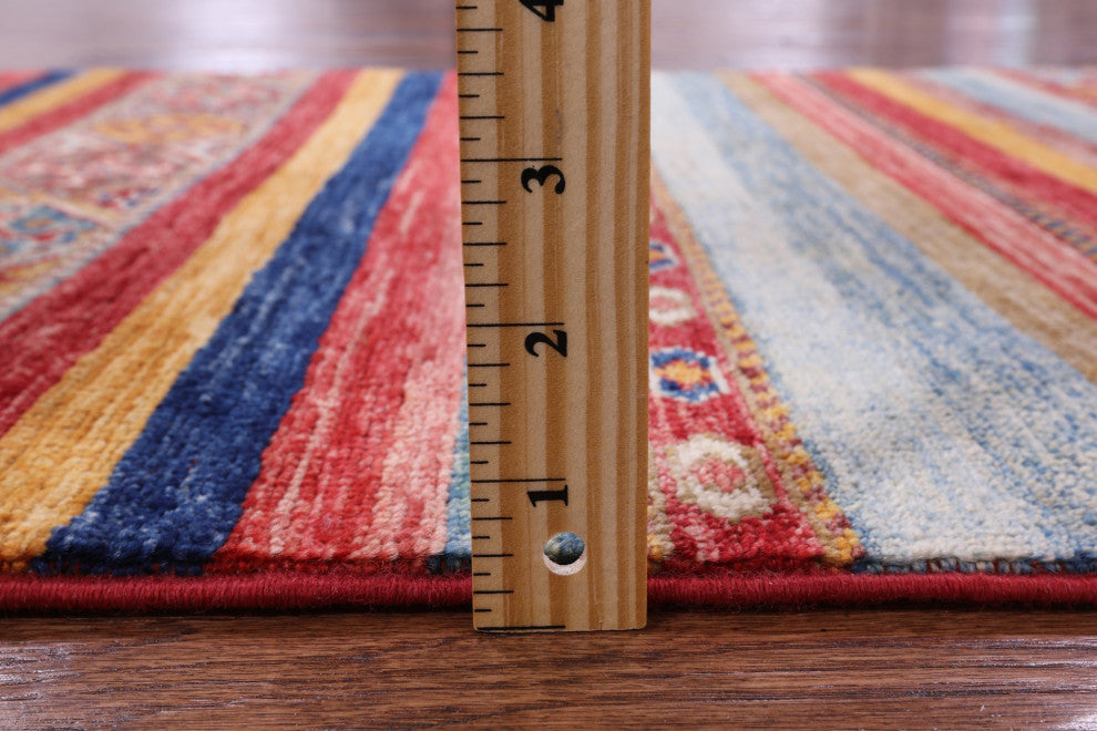 2' 4" X 6' 5" Runner Tribal Persian Gabbeh Handmade Rug Q11010