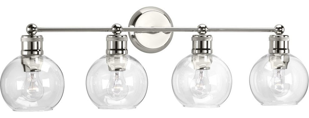 Hansford Collection 4-Light Bath and Vanity, Polished Nickel