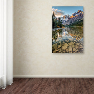 Pierre Leclerc 'Mount Edith Cavell Sunrise' Canvas Art, 32x22