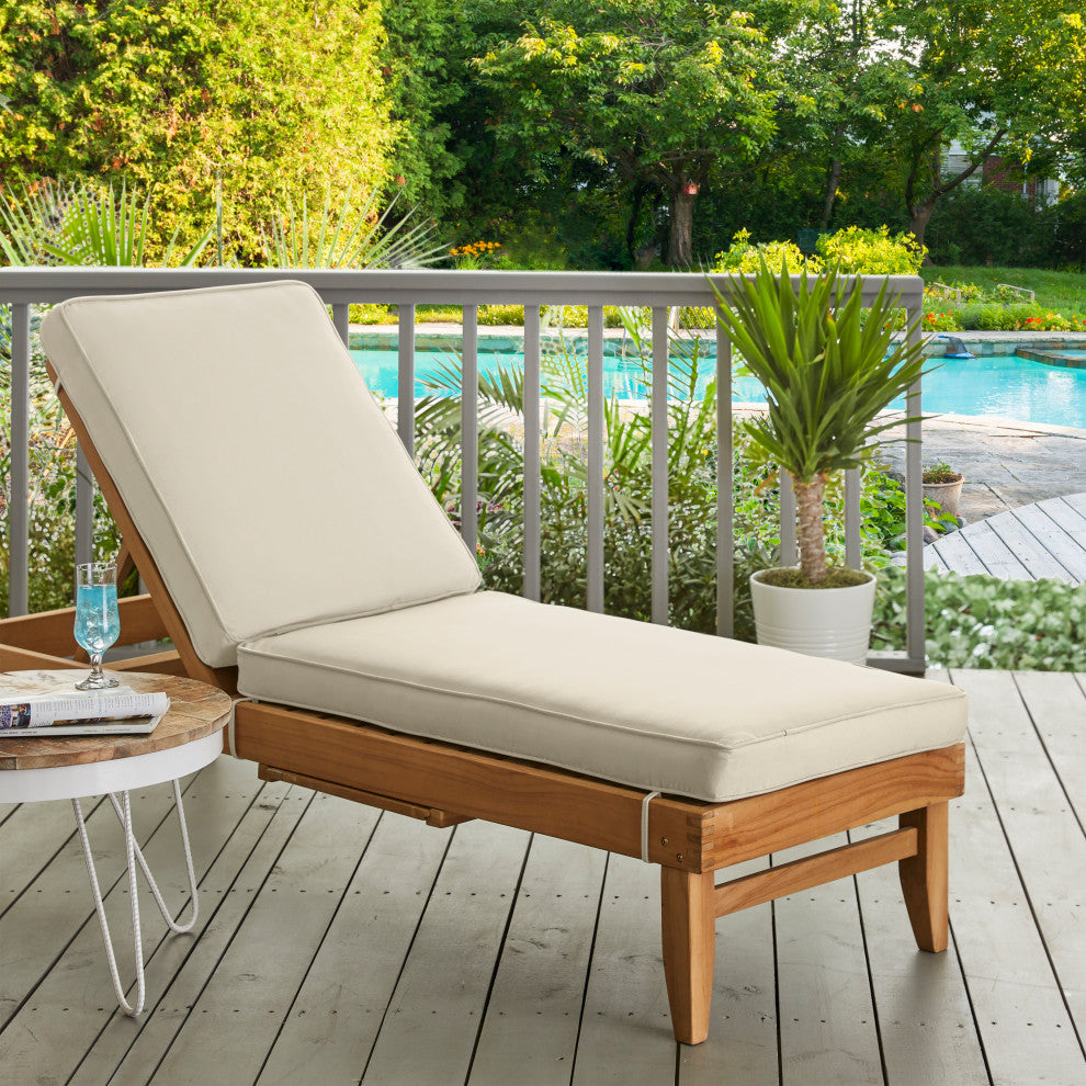 Mozaic Home Natural Outdoor/Indoor Chaise Lounge Cushion, 78"x21"x3"