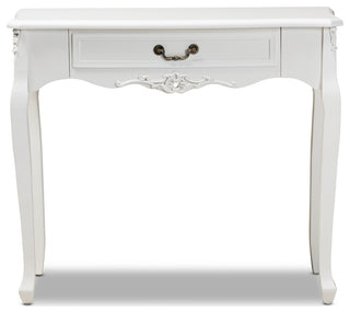 Gabrielle Traditional Provincial White-Finished 1-Drawer Wood Console Table
