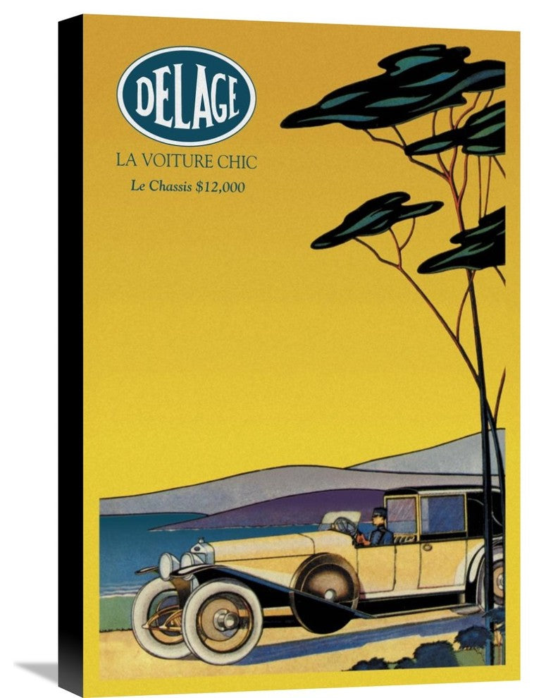 "Delage - Out for a Drive" Stretched Canvas Giclee, 16"x24"