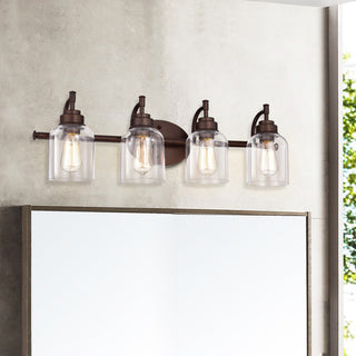 CHLOE Lighting ADAIR Transitional 4-Light Oil Rubbed Bronze Bath Fixture