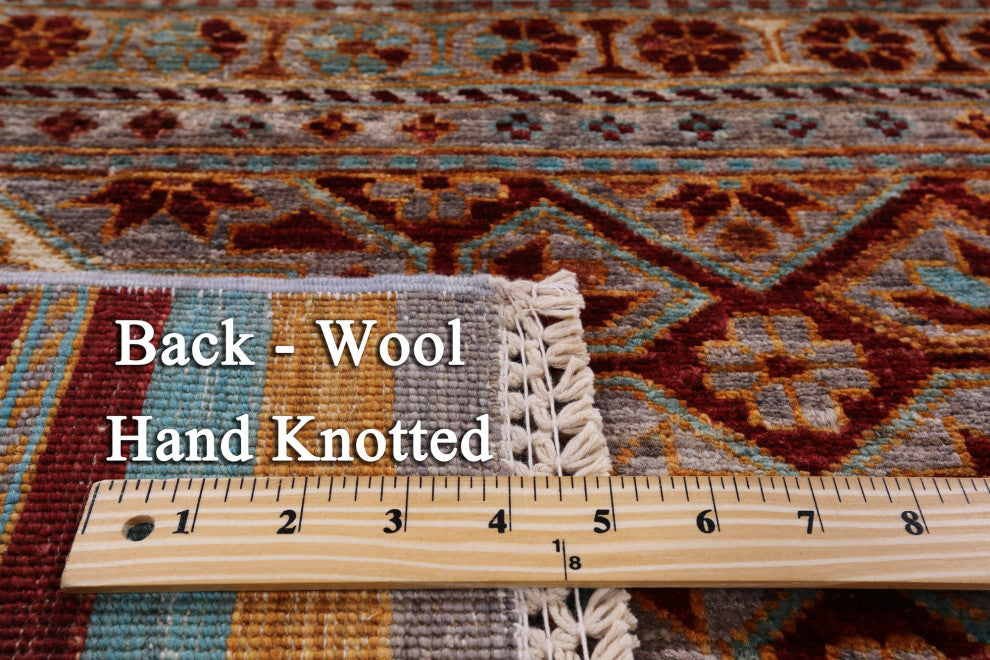 5' 7" X 8' 2" Super Kazak Khorjin Handmade Rug Q7545