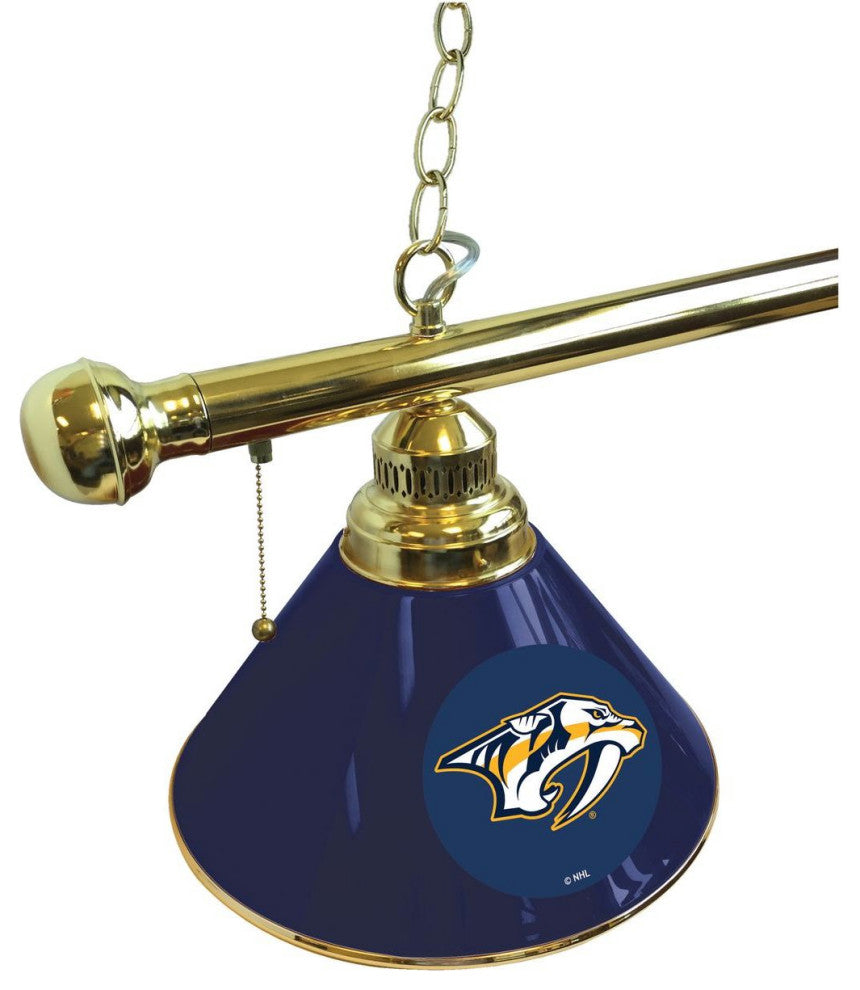 Holland Nashville Predators 3-Shade Billiard Light - Brass Fixture