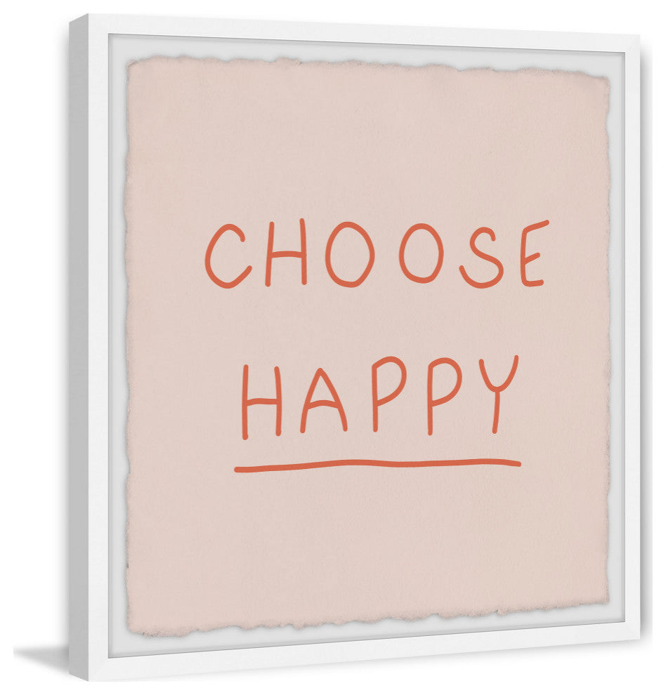 "Choose Happiness" Framed Painting Print, 24x24