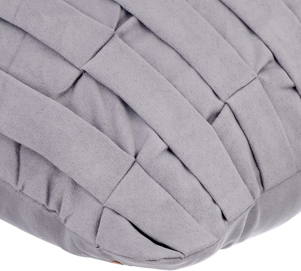Gray Throw Pillow Covers 16"x16" Suede Fabric, Gray Love Tune