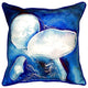 Blue Jellyfish Small Indoor/Outdoor Pillow 12x12 - Set of Two