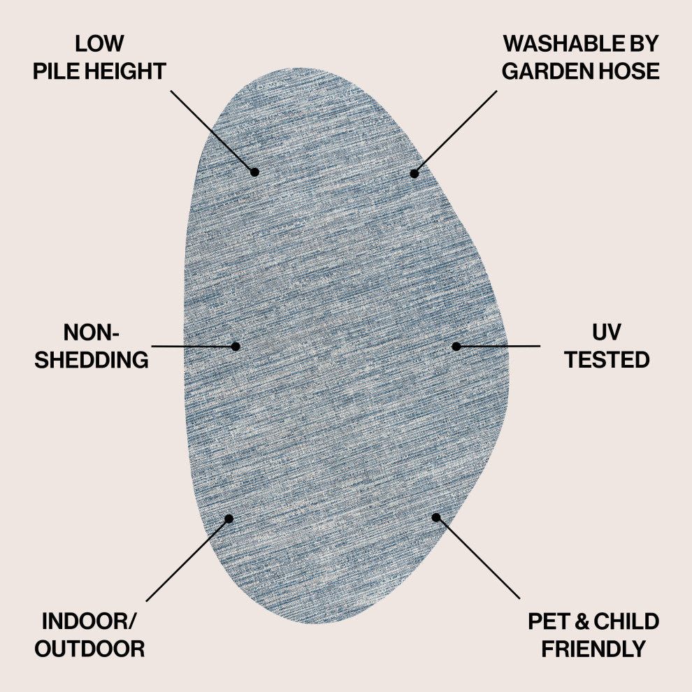 Callan Modern Rustic Abstract Indoor/Outdoor Shaped Area Rug