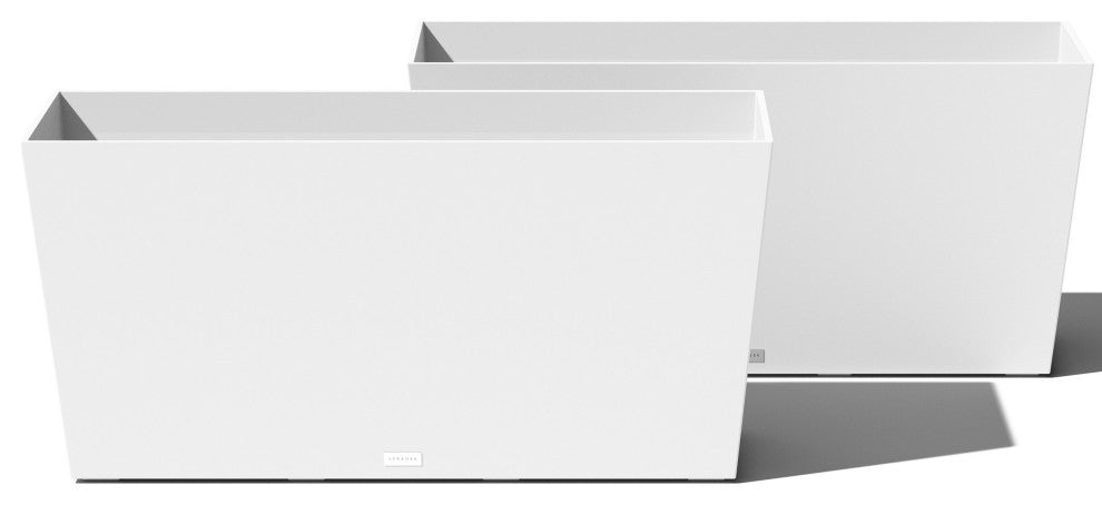 Midori Trough Planter, White, 39 Inch, 2 Pack