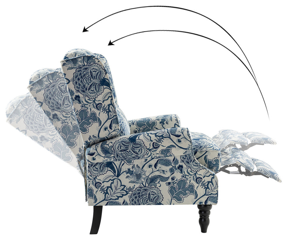 Modern Manual Wingback Recliner Set of 2, Jacobean