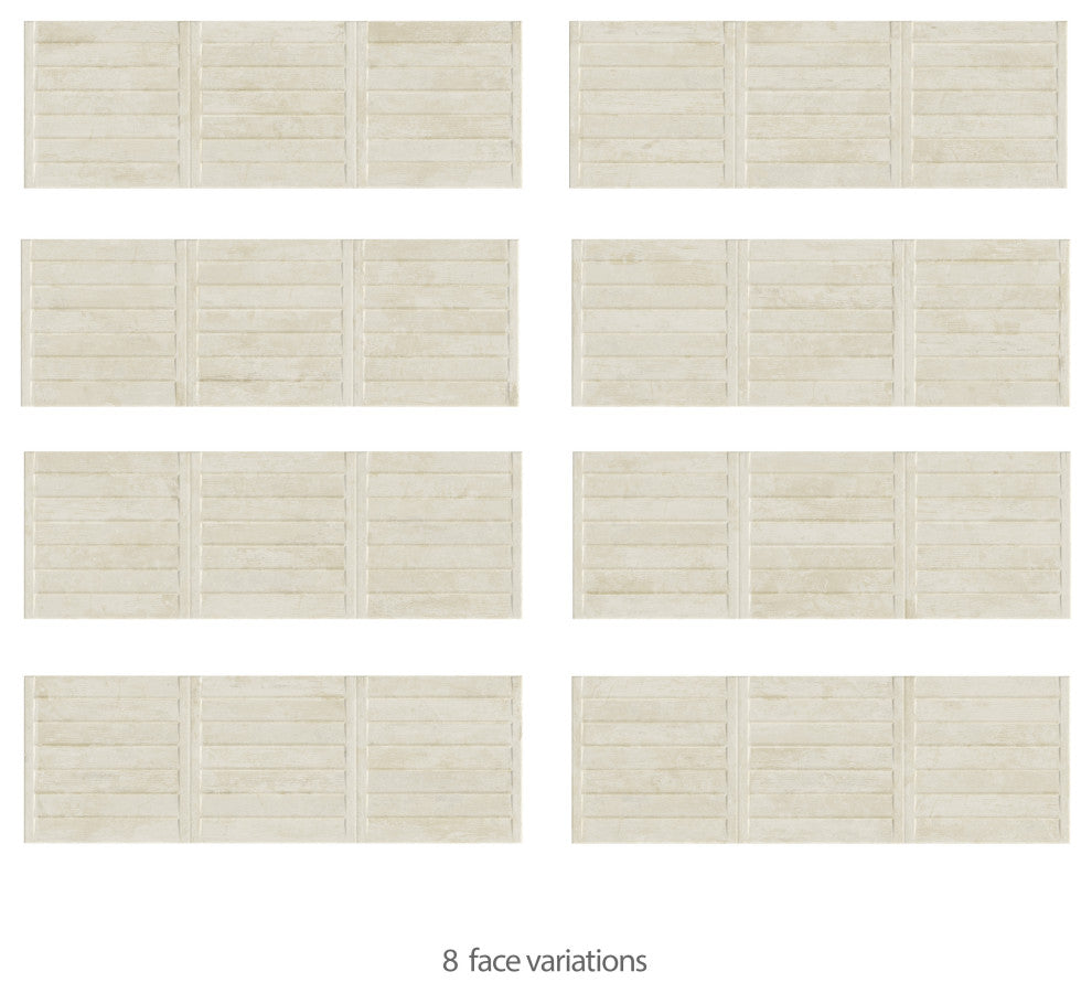 Habanera Decor Bone Fluted Ceramic Wall Tile