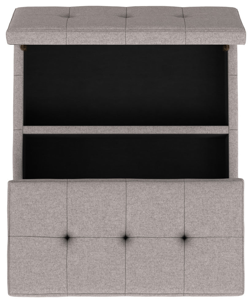 Dover Lift Top Coffee Table Storage Ottoman, Cloud Grey