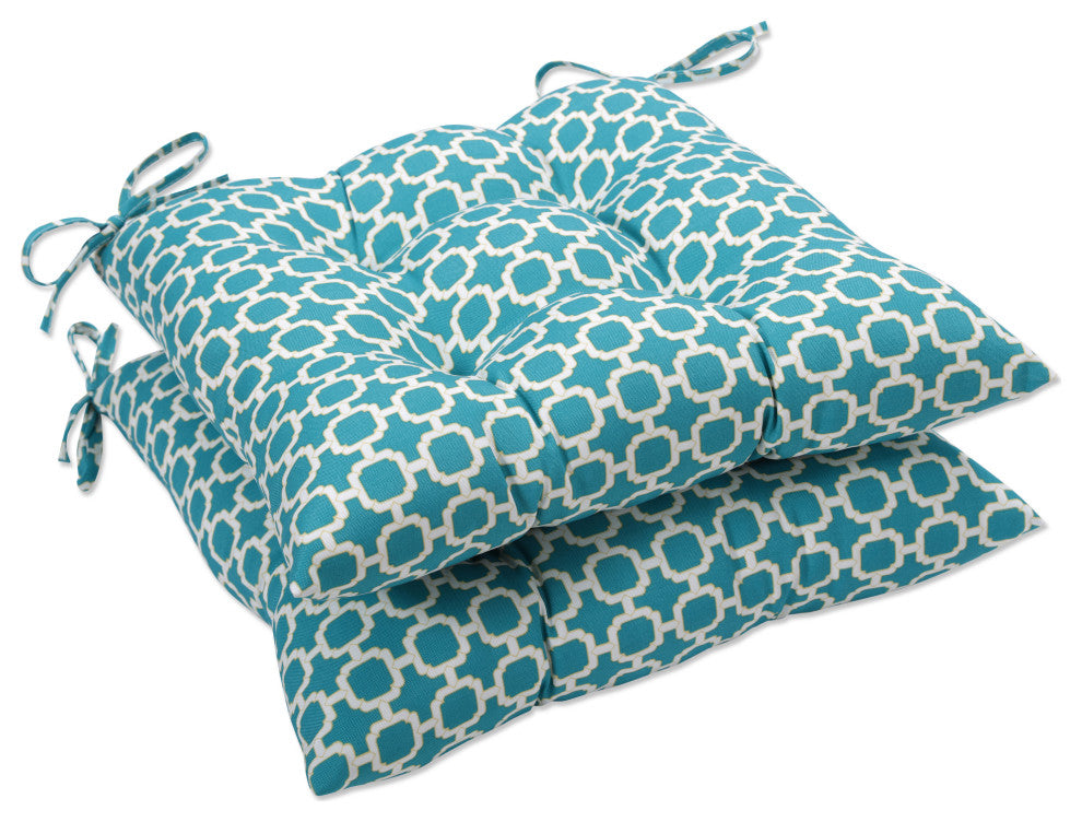 Hockley Wrought Iron Seat Cushion, Set of 2, Teal