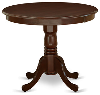 Ancl5-Mah-W 5Pc Round 0 Table And 4 Double X Back Chairs