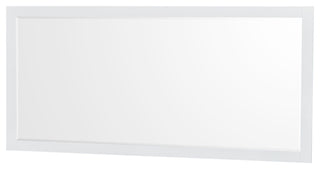 80"DBL Bathroom Vanity White, White Cult. Marble Countertop, Sinks, 70" Mirror