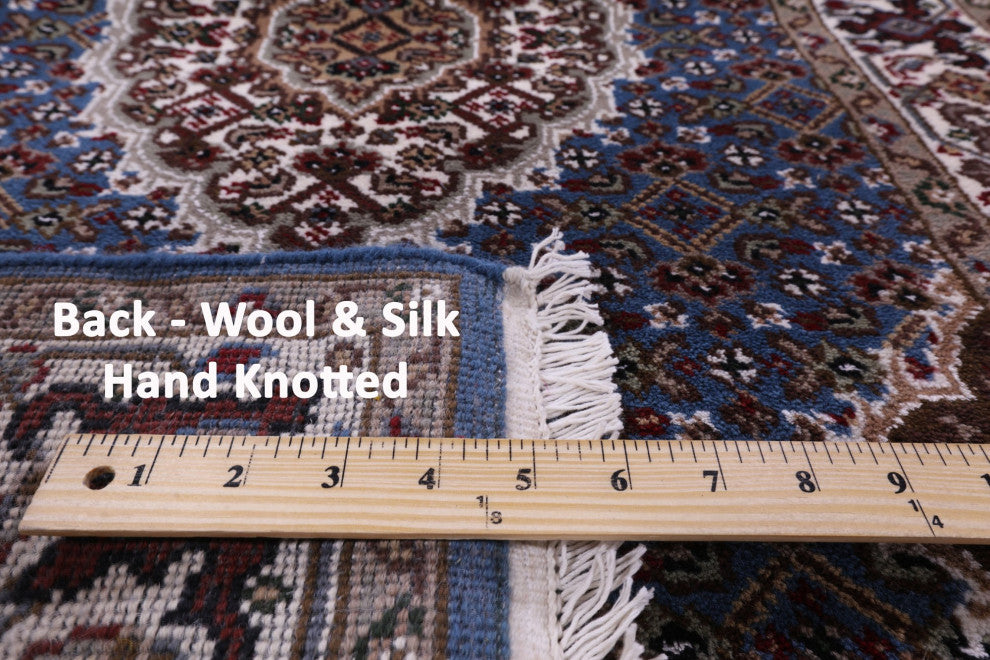 Runner Wool and Silk Hand-Knotted Persian Tabriz Rug 2' 9" X 29' 7" Q8944
