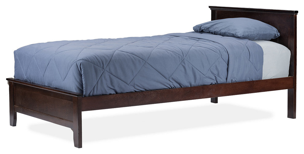 Schiuma Cappuccino Wood Contemporary Twin-Size Bed