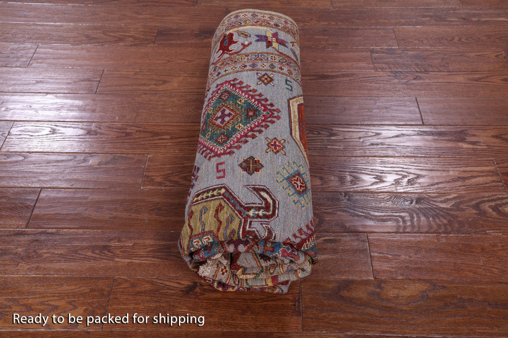 Fine Turkmen Ersari Handmade Wool Rug 5' 8" X 7' 8" - Q12216