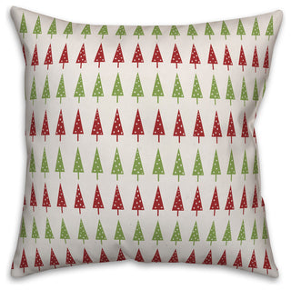 Christmas Tree Pattern 20"x20" Throw Pillow