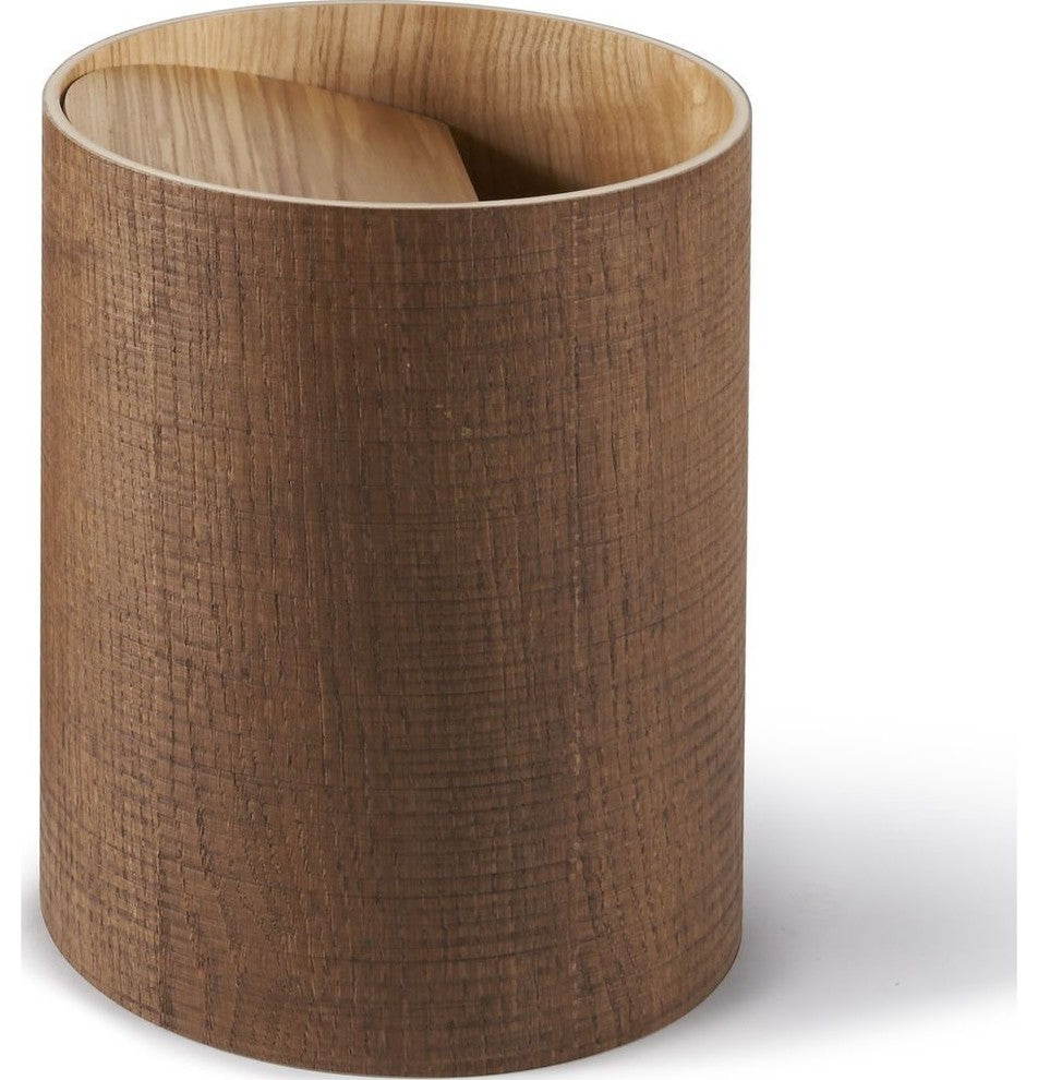 Atipico Riviera Wooden Waste Basket, Cinnamon Brown