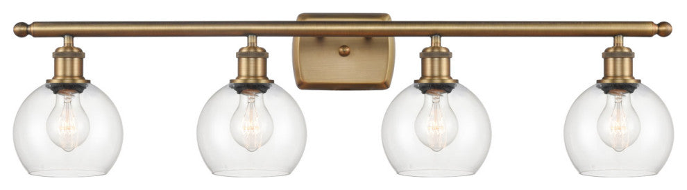 Innovations 516-4W-BB-G122-6 4 Light Bath Vanity Light, Brushed Brass