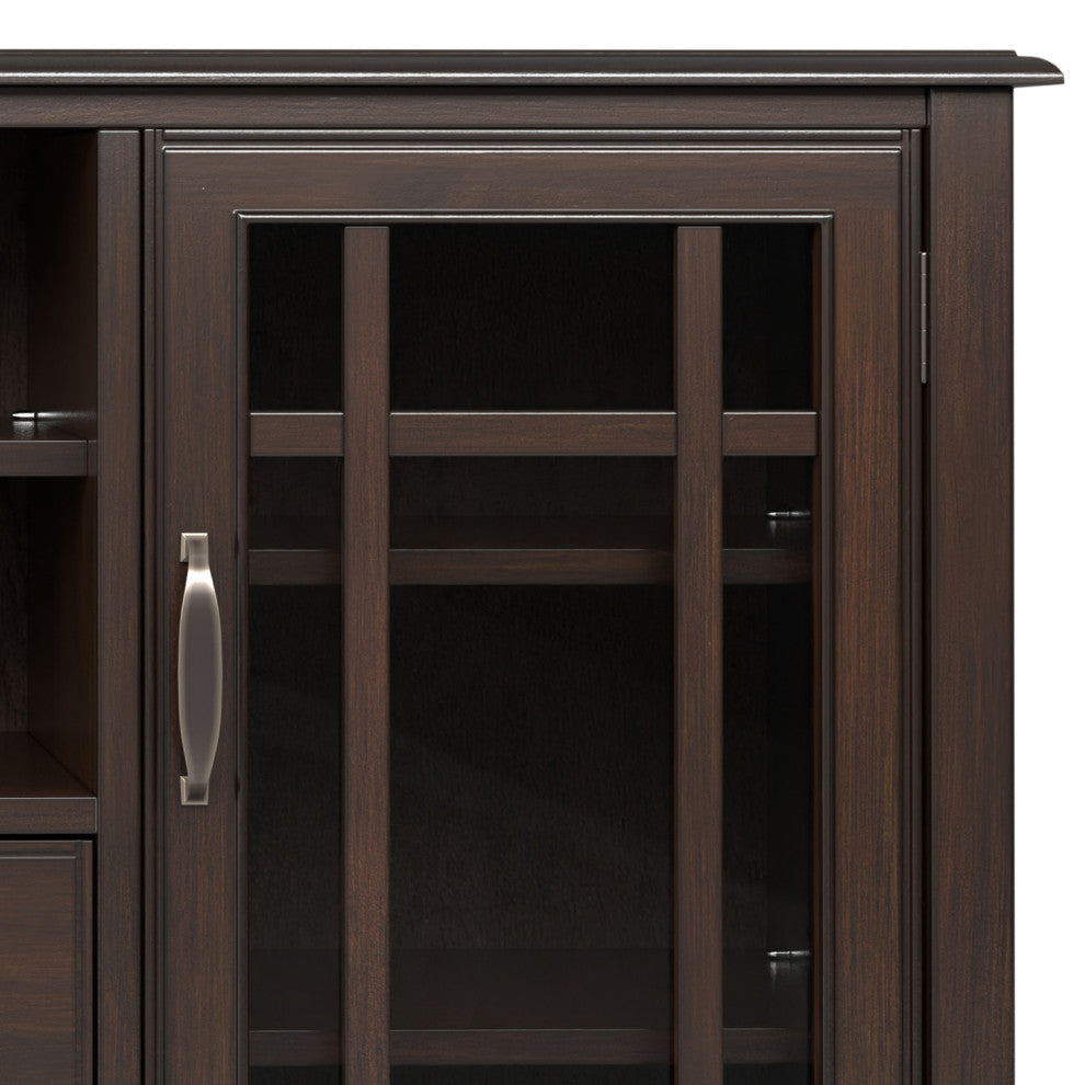 Connaught Solid Wood Tall TV Stand, Dark Chestnut Brown For TVs up to 60"