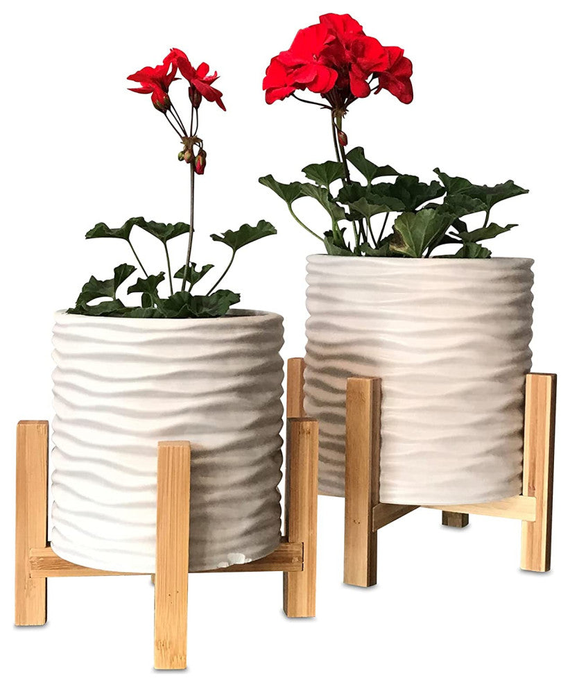 2 Piece Standing Planter Set