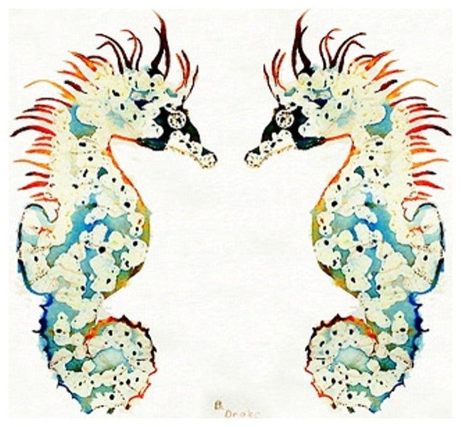 Betsy's Sea Horses Door Mat 18x26